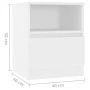 Weißer Nachttisch aus Sperrholz, 40 x 40 x 50 cm von vidaXL, Nachttische - Ref: Foro24-806157, Preis: 46,83 €, Rabatt: %
