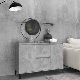 Concrete gray plywood sideboard 104x35x70 cm by vidaXL, Sideboards - Ref: Foro24-806116, Price: 96,69 €, Discount: %