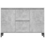 Betongraues Sperrholz-Sideboard 104x35x70 cm von vidaXL, Sideboards - Ref: Foro24-806116, Preis: 96,69 €, Rabatt: %