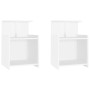 Nachttische 2 Stück aus weißem Sperrholz 40x35x60 cm von vidaXL, Nachttische - Ref: Foro24-806176, Preis: 53,09 €, Rabatt: %