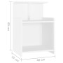Nachttische 2 Stück aus weißem Sperrholz 40x35x60 cm von vidaXL, Nachttische - Ref: Foro24-806176, Preis: 53,09 €, Rabatt: %