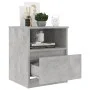 Engineered wood gray concrete bedside table 40x40x50 cm by vidaXL, Nightstands - Ref: Foro24-806165, Price: 34,91 €, Discount: %