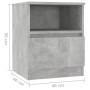 Engineered wood gray concrete bedside table 40x40x50 cm by vidaXL, Nightstands - Ref: Foro24-806165, Price: 35,45 €, Discount: %