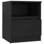 Mesita de noche madera contrachapada negro 40x40x50 cm de vidaXL, Mesitas de noche - Ref: Foro24-806159, Precio: 41,82 €, Des...