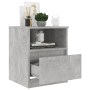 Nachttische 2 Stück betongraues Sperrholz 40x40x50 cm von vidaXL, Nachttische - Ref: Foro24-806166, Preis: 61,42 €, Rabatt: %