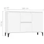 Sideboard aus weißem Sperrholz 104x35x70 cm von vidaXL, Sideboards - Ref: Foro24-806112, Preis: 102,63 €, Rabatt: %
