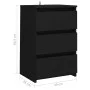 Mesita de noche madera contrachapada negro 40x35x62,5 cm de vidaXL, Mesitas de noche - Ref: Foro24-806213, Precio: 61,42 €, D...