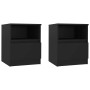 Nachttische 2 Stück schwarzes Sperrholz 40x40x50 cm von vidaXL, Nachttische - Ref: Foro24-806160, Preis: 65,15 €, Rabatt: %