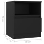 Nachttische 2 Stück schwarzes Sperrholz 40x40x50 cm von vidaXL, Nachttische - Ref: Foro24-806160, Preis: 65,15 €, Rabatt: %