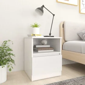 Bedside tables 2 pcs white plywood 40x40x50 cm by vidaXL, Nightstands - Ref: Foro24-806158, Price: 64,89 €, Discount: %