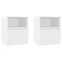 Bedside tables 2 pcs white plywood 40x40x50 cm by vidaXL, Nightstands - Ref: Foro24-806158, Price: 66,25 €, Discount: %