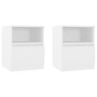 Nachttische 2 Stück weißes Sperrholz 40x40x50 cm von vidaXL, Nachttische - Ref: Foro24-806158, Preis: 66,25 €, Rabatt: %
