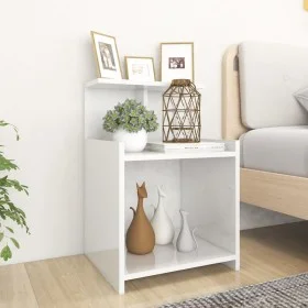 Nachttisch aus glänzend weißem Sperrholz, 40 x 35 x 60 cm von vidaXL, Nachttische - Ref: Foro24-806187, Preis: 31,25 €, Rabat...