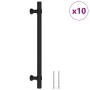 Tiradores para armarios 10 uds acero inoxidable negro 160 mm