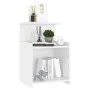 Nachttisch aus glänzend weißem Sperrholz, 40 x 35 x 60 cm von vidaXL, Nachttische - Ref: Foro24-806187, Preis: 31,25 €, Rabat...