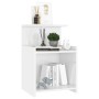 Nachttisch aus glänzend weißem Sperrholz, 40 x 35 x 60 cm von vidaXL, Nachttische - Ref: Foro24-806187, Preis: 36,20 €, Rabat...