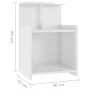 Nachttisch aus glänzend weißem Sperrholz, 40 x 35 x 60 cm von vidaXL, Nachttische - Ref: Foro24-806187, Preis: 31,25 €, Rabat...