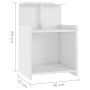 Nachttisch aus glänzend weißem Sperrholz, 40 x 35 x 60 cm von vidaXL, Nachttische - Ref: Foro24-806187, Preis: 36,20 €, Rabat...