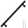 Tiradores para armarios 10 uds acero inoxidable negro 160 mm