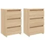 Mesitas de noche 2 uds contrachapada roble Sonoma 40x35x62,5cm de vidaXL, Mesitas de noche - Ref: Foro24-806218, Precio: 98,5...
