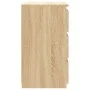 Mesitas de noche 2 uds contrachapada roble Sonoma 40x35x62,5cm de vidaXL, Mesitas de noche - Ref: Foro24-806218, Precio: 98,5...