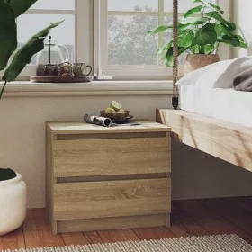 Bedside tables 2 units Sonoma oak plywood 50x39x43.5 cm by vidaXL, Nightstands - Ref: Foro24-806200, Price: 79,85 €, Discount: %