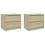 Mesitas de noche 2 uds contrachapado roble Sonoma 50x39x43,5 cm de vidaXL, Mesitas de noche - Ref: Foro24-806200, Precio: 79,...