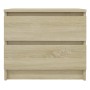 Nachttische 2 Stück Sonoma Eiche Sperrholz 50x39x43,5 cm von vidaXL, Nachttische - Ref: Foro24-806200, Preis: 81,00 €, Rabatt: %