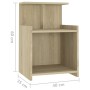 Nachttisch aus Sonoma-Eichensperrholz, 40 x 35 x 60 cm von vidaXL, Nachttische - Ref: Foro24-806181, Preis: 35,02 €, Rabatt: %