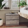 Concrete gray plywood bedside table 50x39x43.5cm by vidaXL, Nightstands - Ref: Foro24-806201, Price: 42,24 €, Discount: %