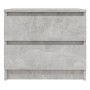 Concrete gray plywood bedside table 50x39x43.5cm by vidaXL, Nightstands - Ref: Foro24-806201, Price: 42,24 €, Discount: %