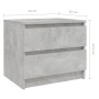Concrete gray plywood bedside table 50x39x43.5cm by vidaXL, Nightstands - Ref: Foro24-806201, Price: 42,24 €, Discount: %