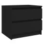 Mesitas de noche 2 uds madera contrachapada negro 50x39x43,5 cm de vidaXL, Mesitas de noche - Ref: Foro24-806196, Precio: 74,...