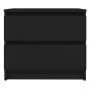 Mesitas de noche 2 uds madera contrachapada negro 50x39x43,5 cm de vidaXL, Mesitas de noche - Ref: Foro24-806196, Precio: 74,...