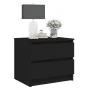 Mesitas de noche 2 uds madera contrachapada negro 50x39x43,5 cm de vidaXL, Mesitas de noche - Ref: Foro24-806196, Precio: 74,...