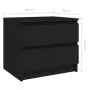 Mesitas de noche 2 uds madera contrachapada negro 50x39x43,5 cm de vidaXL, Mesitas de noche - Ref: Foro24-806196, Precio: 74,...