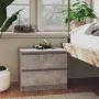 Bedside tables 2 units plywood gray concrete 50x39x43.5cm by vidaXL, Nightstands - Ref: Foro24-806202, Price: 69,07 €, Discou...