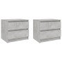 Nachttische 2 Stk. Sperrholz Beton grau 50x39x43,5cm von vidaXL, Nachttische - Ref: Foro24-806202, Preis: 71,97 €, Rabatt: %