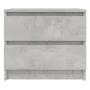 Mesitas de noche 2 uds contrachapada gris hormigón 50x39x43,5cm de vidaXL, Mesitas de noche - Ref: Foro24-806202, Precio: 69,...