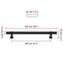 Tiradores para armarios 10 uds acero inoxidable negro 160 mm