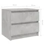 Mesitas de noche 2 uds contrachapada gris hormigón 50x39x43,5cm de vidaXL, Mesitas de noche - Ref: Foro24-806202, Precio: 69,...