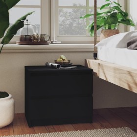 Mesita de noche madera contrachapada negro 50x39x43,5 cm de vidaXL, Mesitas de noche - Ref: Foro24-806195, Precio: 53,64 €, D...