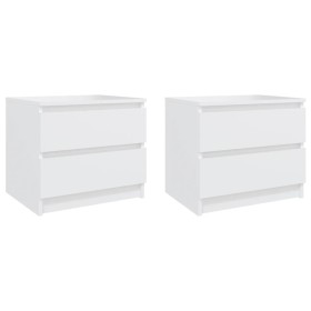Nightstands 2 pcs white plywood 50x39x43.5cm by vidaXL, Nightstands - Ref: Foro24-806194, Price: 91,17 €, Discount: %