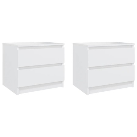 Nachttische, 2 Stück, weißes Sperrholz, 50 x 39 x 43,5 cm von vidaXL, Nachttische - Ref: Foro24-806194, Preis: 91,17 €, Rabat...