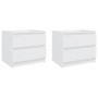Mesitas de noche 2 uds madera contrachapada blanco 50x39x43,5cm de vidaXL, Mesitas de noche - Ref: Foro24-806194, Precio: 97,...