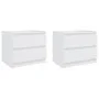 Mesitas de noche 2 uds madera contrachapada blanco 50x39x43,5cm de vidaXL, Mesitas de noche - Ref: Foro24-806194, Precio: 90,...
