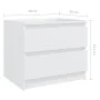 Mesitas de noche 2 uds madera contrachapada blanco 50x39x43,5cm de vidaXL, Mesitas de noche - Ref: Foro24-806194, Precio: 90,...