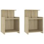 Nachttische 2 Stk. Sonoma-Eichensperrholz 40x35x60 cm von vidaXL, Nachttische - Ref: Foro24-806182, Preis: 52,10 €, Rabatt: %