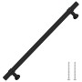 Tiradores para armarios 5 uds acero inoxidable negro 192 mm