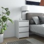 White engineered wood bedside table 40x35x62.5 cm by vidaXL, Nightstands - Ref: Foro24-806211, Price: 63,83 €, Discount: %
